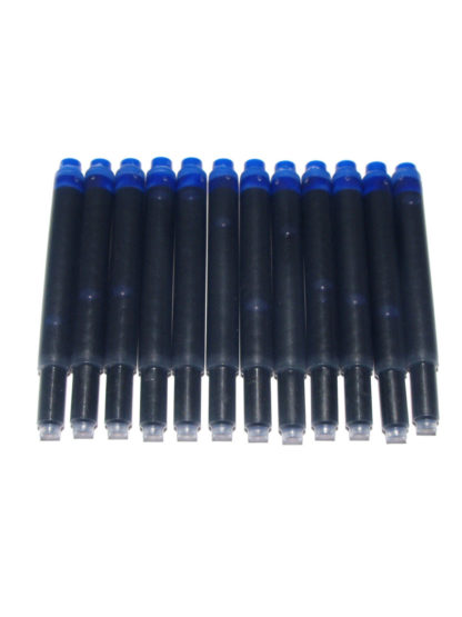 Pack of 12 Deluxe Ink Cartridges For Pirre Paul Fountain Pens (Royal Blue)