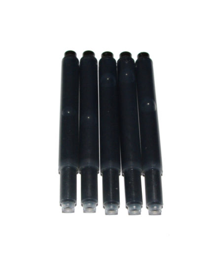 Pack of 5 Deluxe Ink Cartridges For Sizzle Stix Fountain Pens (Black)
